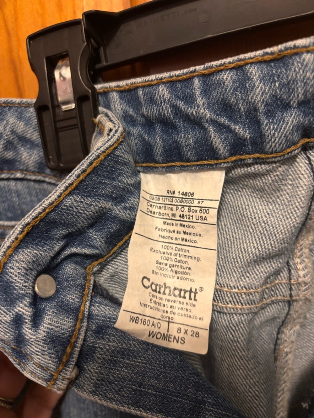 Carhartt Women’s Light Wash Straight Leg Jeans - Picture 4 of 4